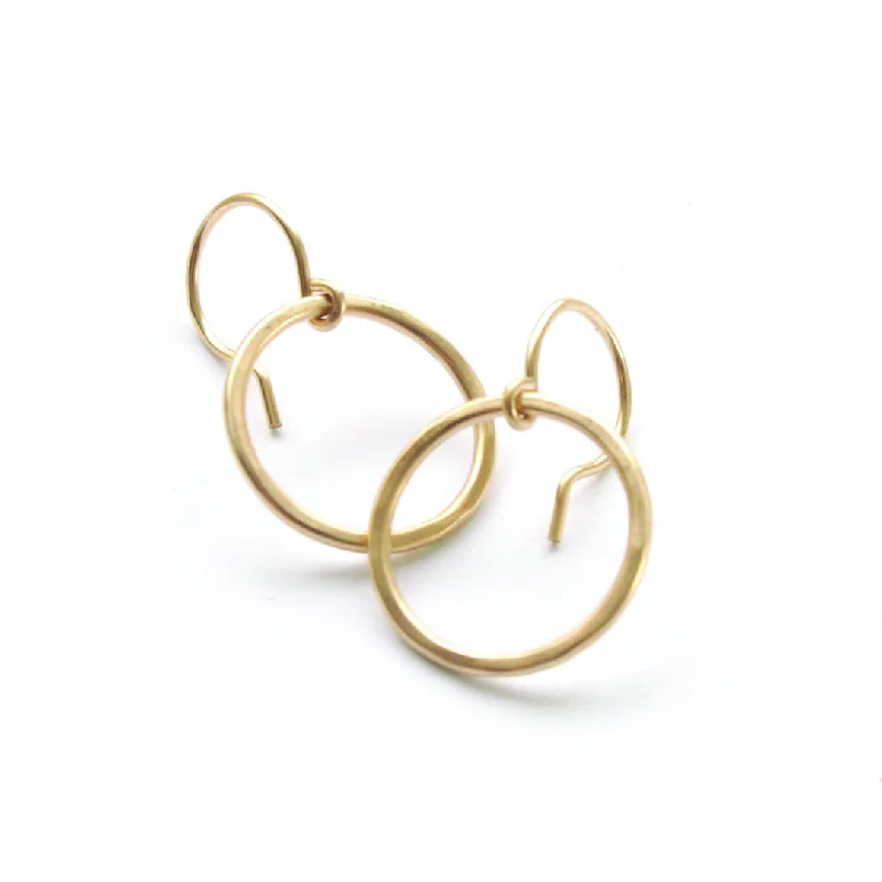 Curved design earrings-Metal Minis