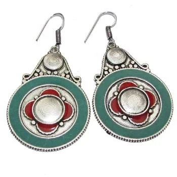 Half moon earrings-Size 52x36mm Per pair Pack Nepali Earrings,