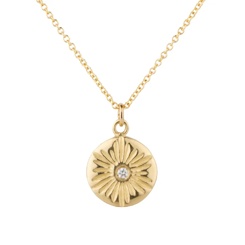 Firm chain necklaces-Gold Large Lucia Diamond Necklace