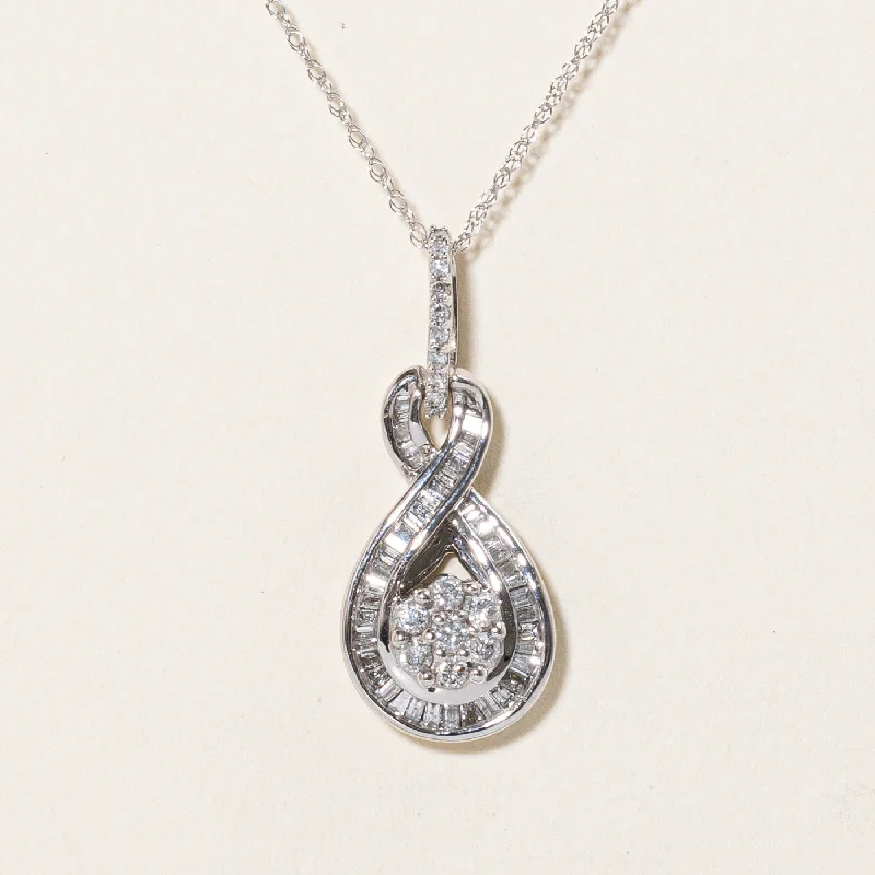 Aged silver necklaces-Diamond Pendant Necklace | 0.36ctw | 18" |