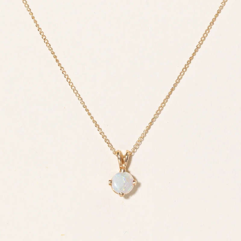 Classic style necklaces-Opal Pendant Necklace | 0.29ct | 18" |