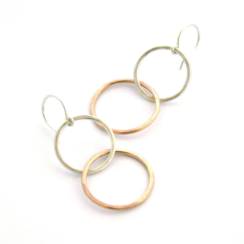 Half moon earrings-Kissing Circles earrings