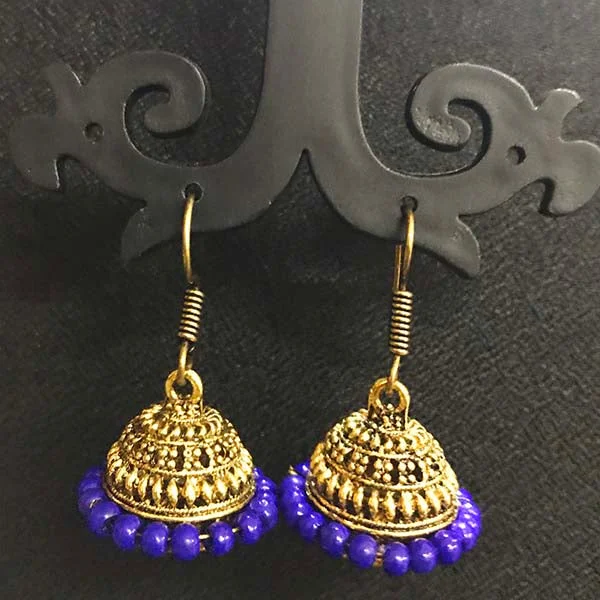 Smooth drop earrings-High Quality Indian Made Oxidized Jhumka Earring Sold by per Pair Pack