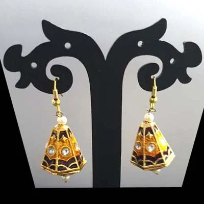 Old coin earrings-Kundan Earrings Fashion Jewellery