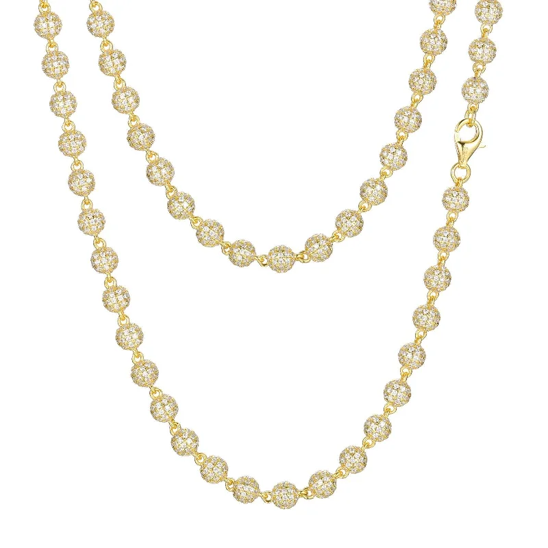 Baroque pearl necklaces-Frosted Bead Necklace - 5mm