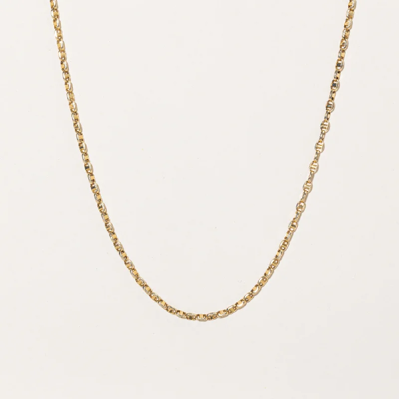 Tribal medallion necklaces-14k Yellow Gold Anchor Link Chain | 22" |