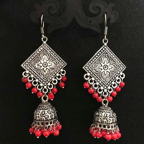 Spirit eye earrings-High Quality Indian Made Oxidized Jhumka Earring Sold by per Pair Pack