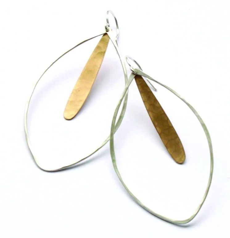 Fine pearl earrings-Honey Feather earrings