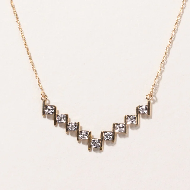 Cosmic charm necklaces-14K Yellow Gold Diamond Necklace | 0.05ctw | 16" |