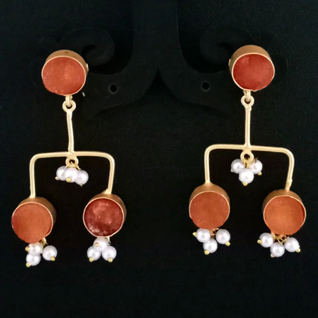 Tide drop earrings-Druzzy''EXCLUSIVE''40-50 mm Hand Crafted Kundan Earrings Sold by per Pair pack