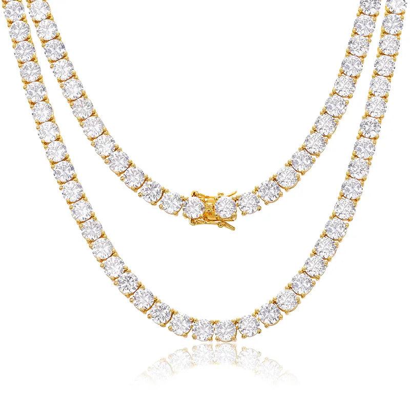 Lustrous pearl necklaces-Moissanite Tennis Necklace - 4mm