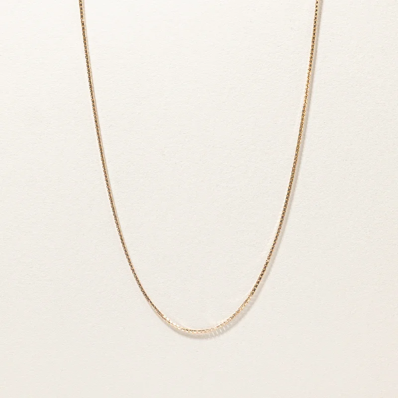 Vintage locket necklaces-Gold Box Chain | 24"|