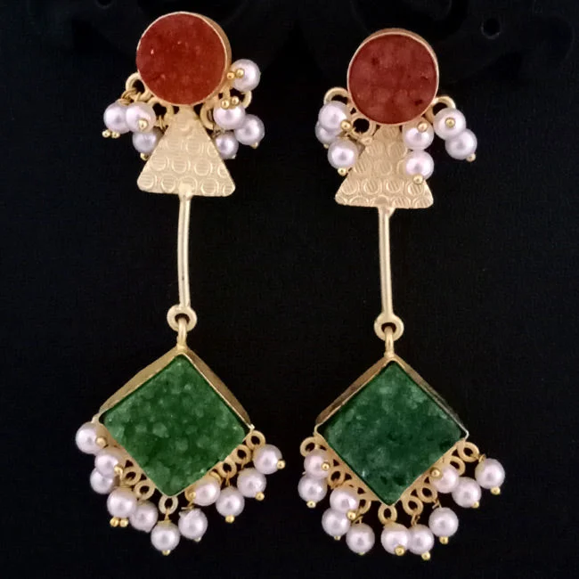 Light wood earrings-Druzzy''EXCLUSIVE''50-65 mm Hand Crafted Kundan Earrings Sold by per Pair pack