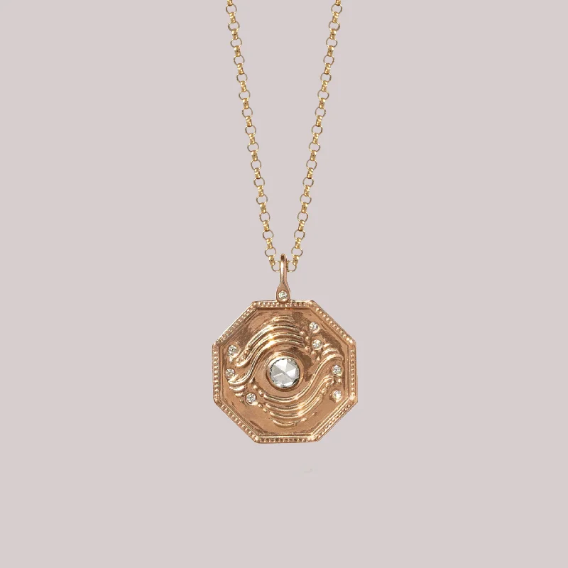 Topaz necklaces-GRAVITATIONAL PULL — Diamond Talisman Charm