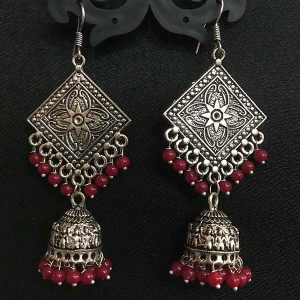 Light wood earrings-High Quality Indian Made Big Size Oxidized Jhumka Earring Sold by per Pair Pack