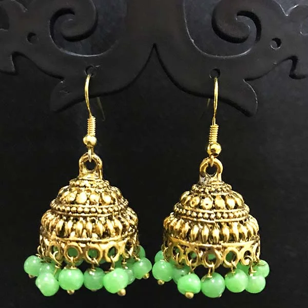 Tide design earrings-High Quality Indian Made Oxidized Jhumka Earring Sold by per Pair Pack