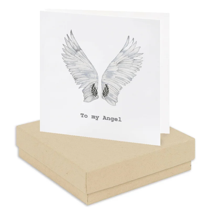 Boxed Sterling Silver Angel Wings Stud Earrings - for a Heavenly Style Upgrade