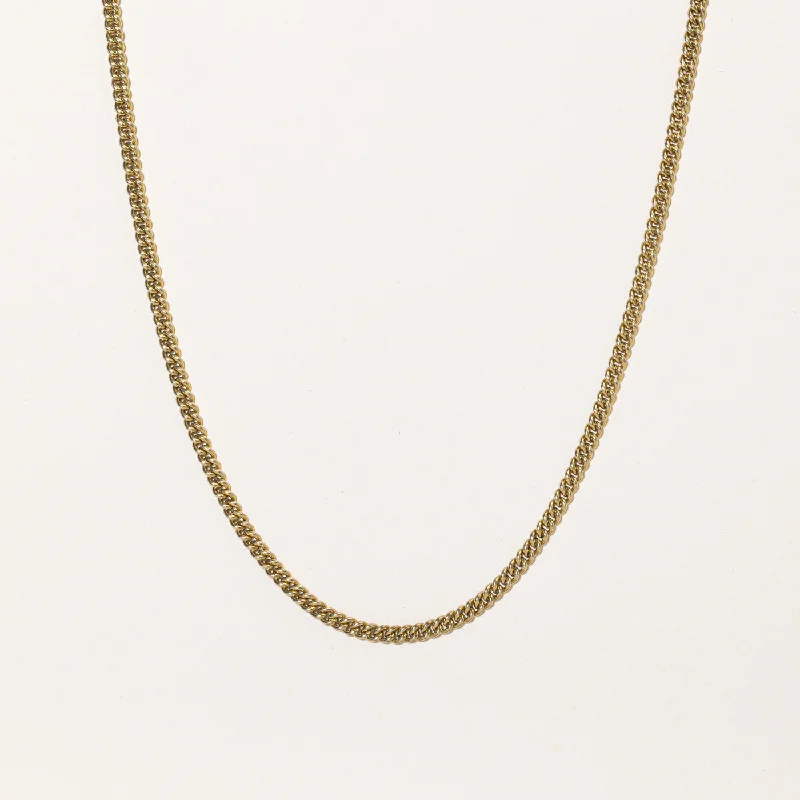 Subtle filigree necklaces-14k Yellow Gold Curb Link Choker | 15" |