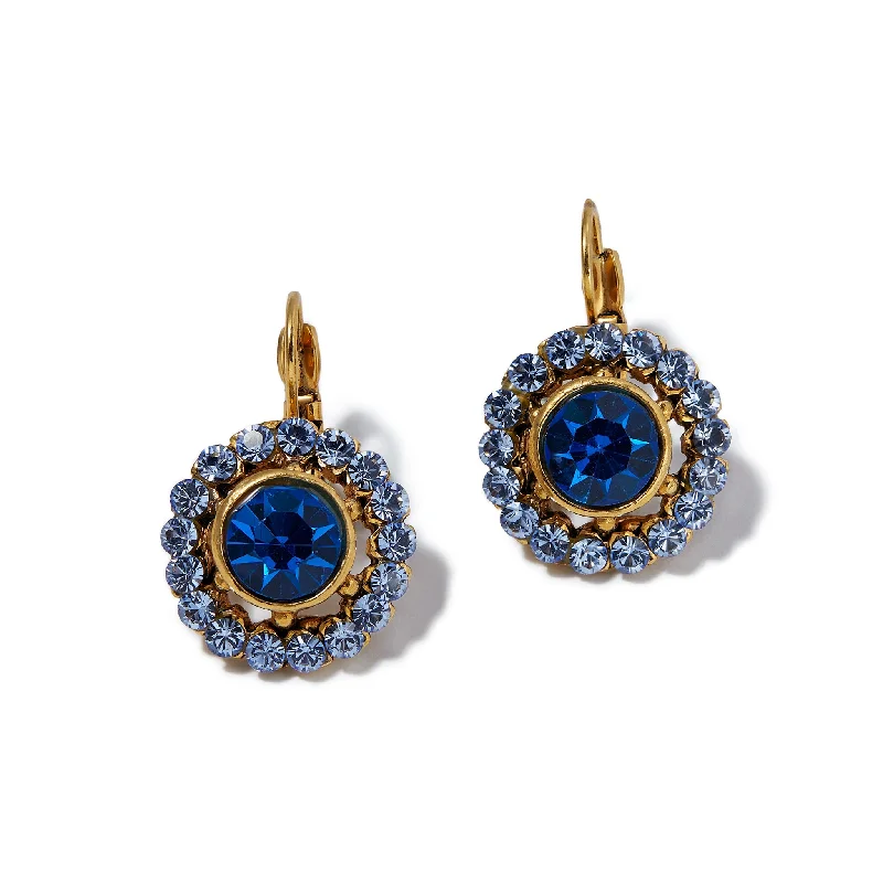 Heavy hoop earrings-Candela Royal Blue Drop Earrings