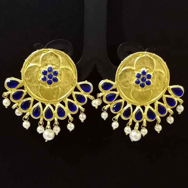 Sleek drop earrings-''EXCLUSIVE'' 40 mm,Hand Crafted Kundan Earrings Sold by per Pair pack