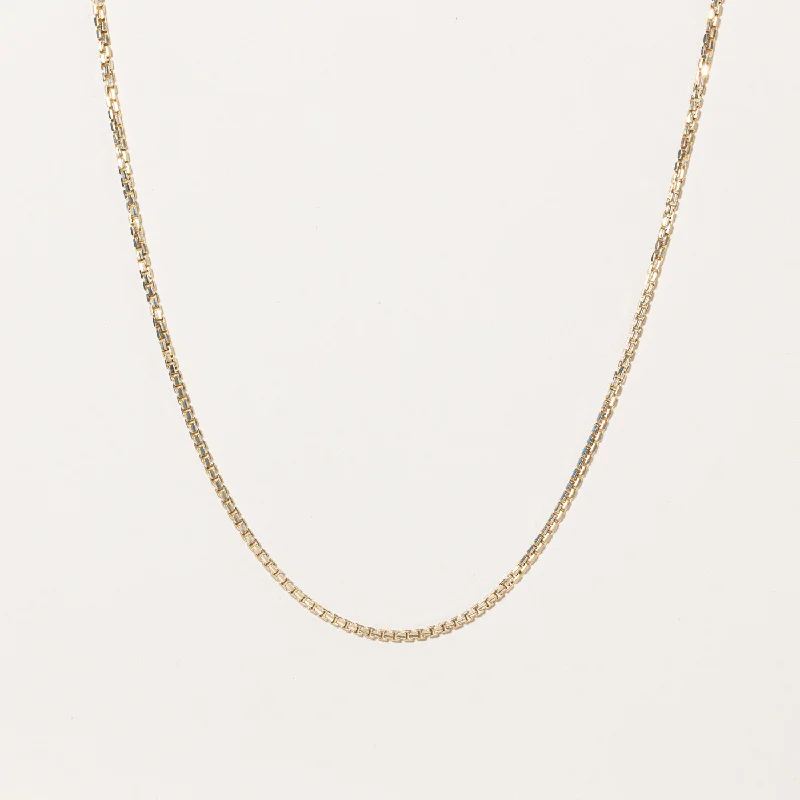 Crystal-twisted necklaces-10k Yellow Gold Box Link Chain | 24" |