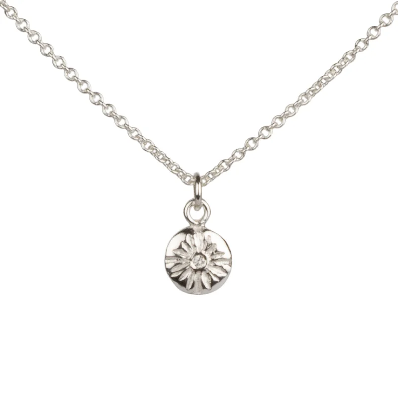 Subtle filigree necklaces-Small Lucia Diamond Necklace