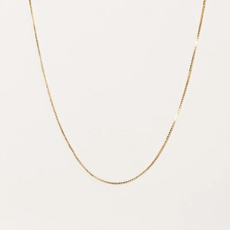 Stellar sign necklaces-14k Yellow Gold Box Link Chain | 20" |