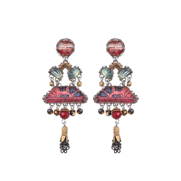 Smooth drop earrings-Oriental Hues Set, Felicity Stud Earrings