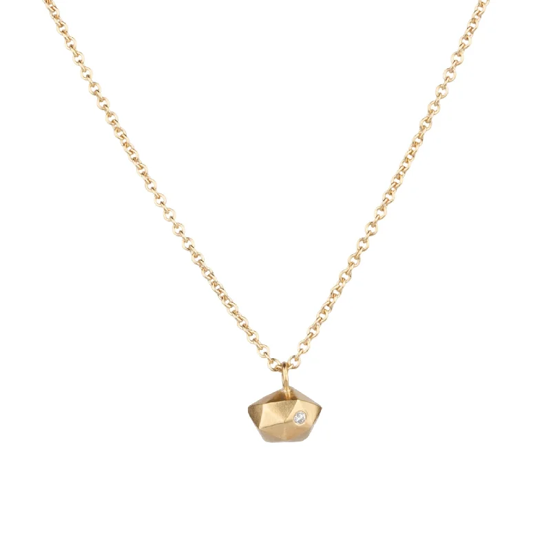 Oval pendant necklaces-Vermeil Tiny Fragment Diamond Necklace