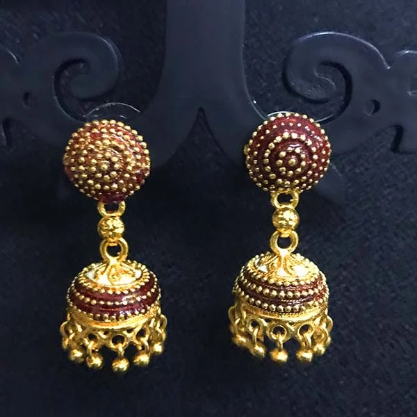 Thin hoop earrings-High Quality Indian Made Big Size Oxidized Jhumka Earring Sold by per Pair Pack