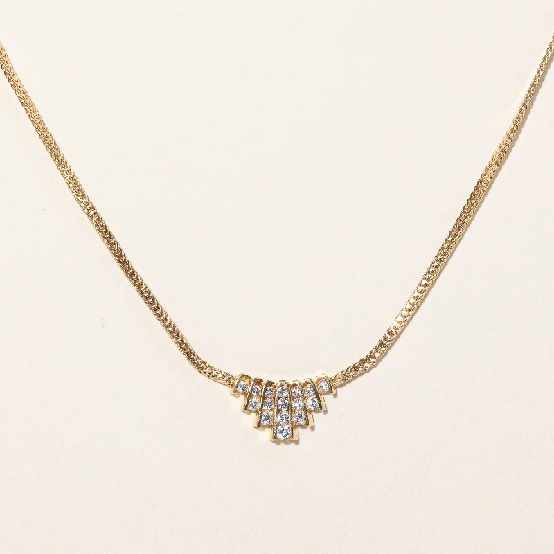 Twine weave necklaces-Diamond Pendant Necklace | 0.32ctw | 17" |