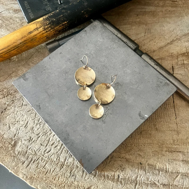 Solid statement earrings-Two Moons earrings