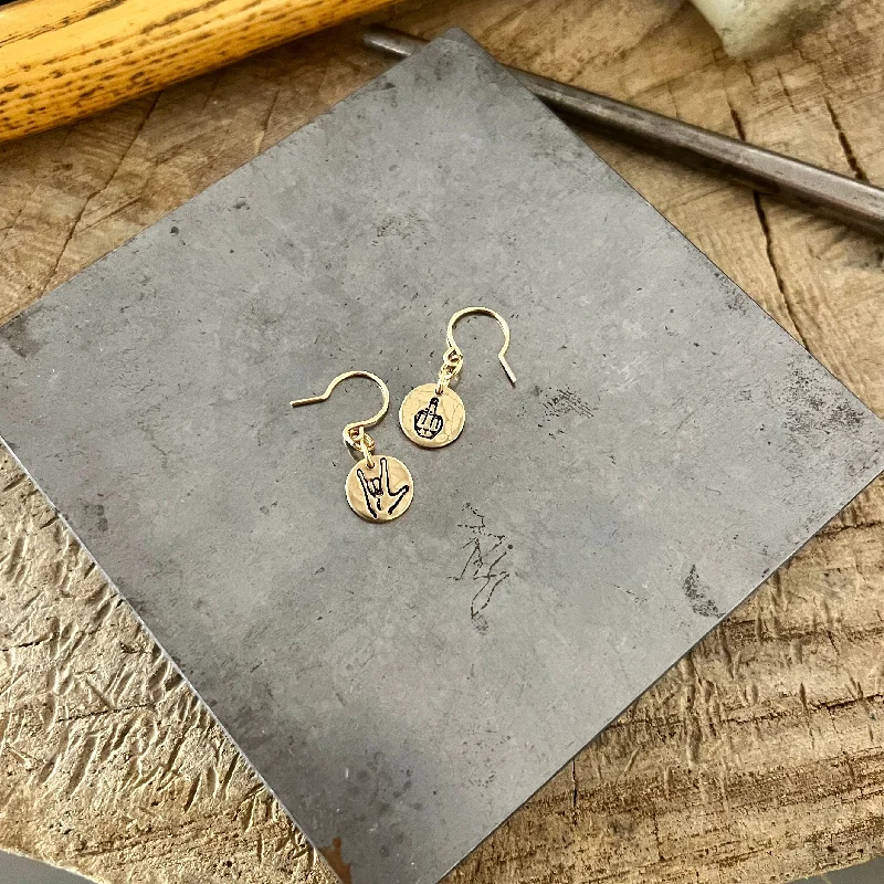 Leaf hoop earrings-All the Feels earrings