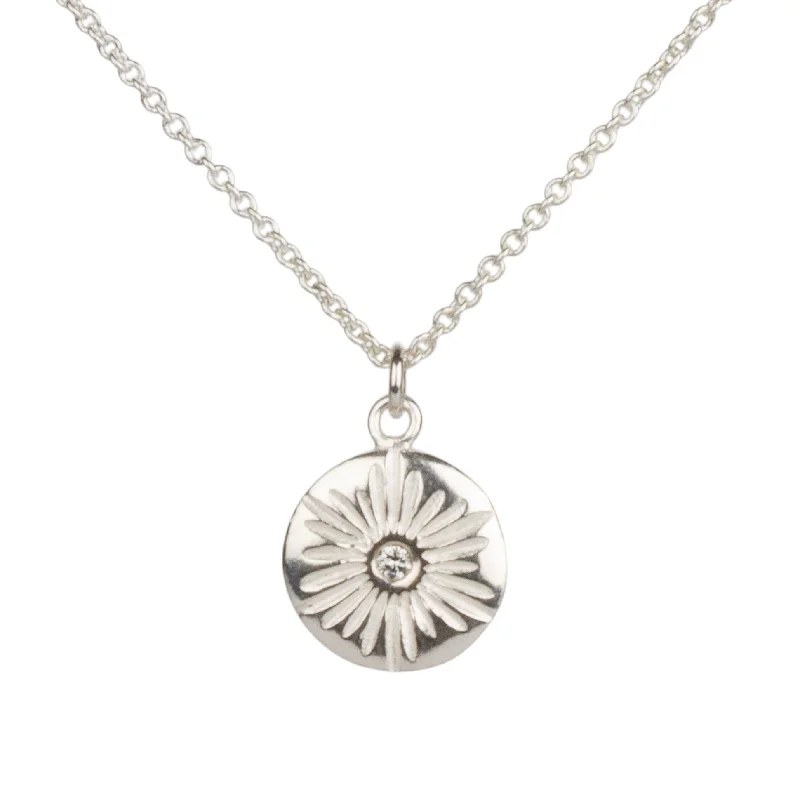 Rose motif necklaces-Large Lucia Diamond Necklace