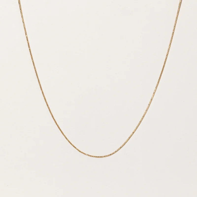 Sapphire stone necklaces-10k Yellow Gold Thin Snake Chain | 16" |