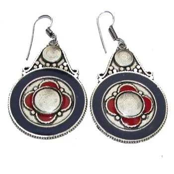 Cotton cord earrings-Size 52x36mm Per pair Pack Nepali Earrings,