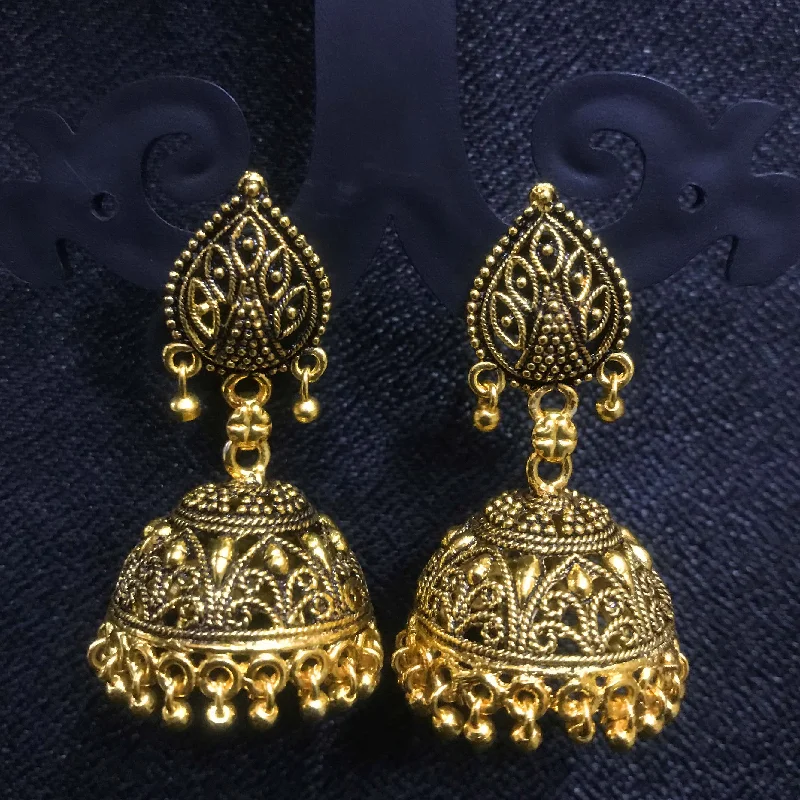 Half moon earrings-High Quality Indian Made Big Size Oxidized Jhumka Earring Sold by per Pair Pack