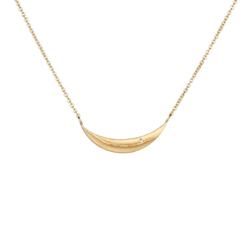 Retro deco necklaces-Diamond Wisp Vermeil Necklace