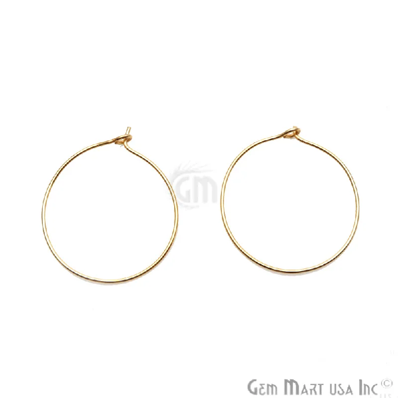 Baroque pearl earrings-DIY Gold Plated Wire Finding Hoop Earring