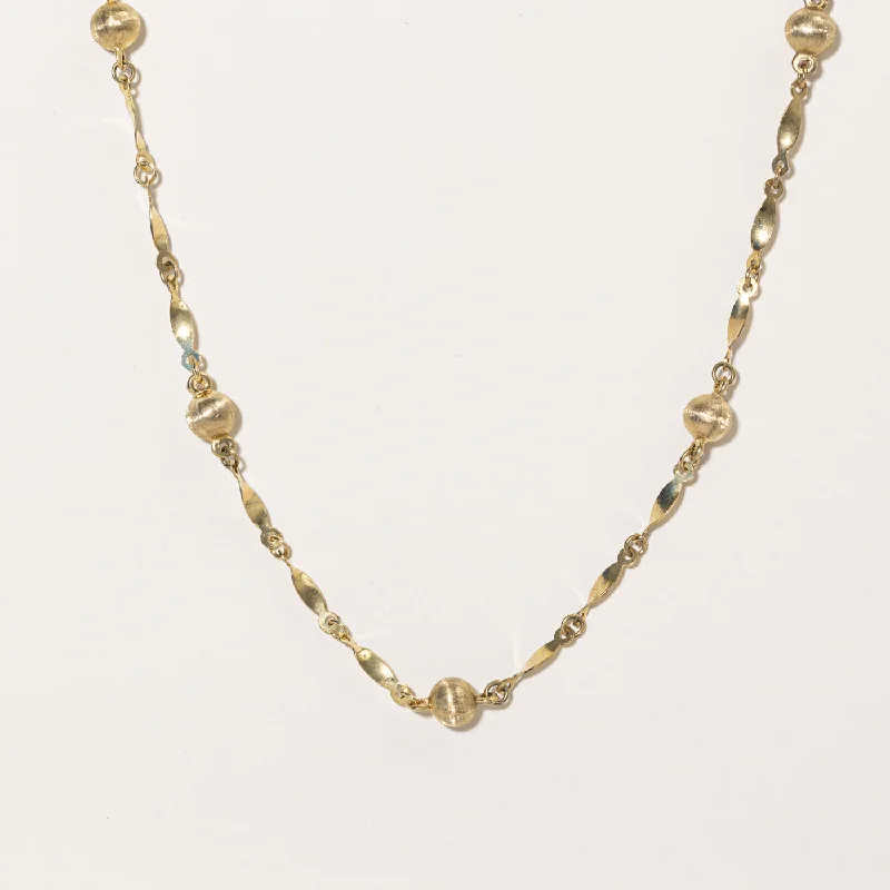 Quartz healing necklaces-9k Yellow Gold Satellite Necklace | 30" |