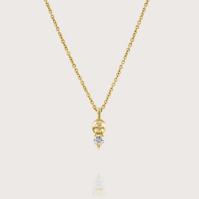 Rose motif necklaces-Marie Necklace White Diamond