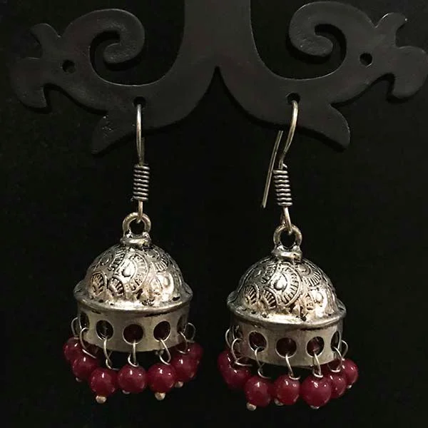 Fine heart earrings-High Quality Indian Made Oxidized Jhumka Earring Sold by per Pair Pack