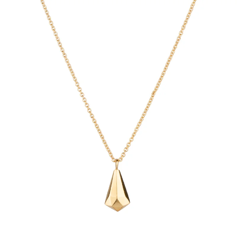 Sharp-line necklaces-Vermeil Crystal Fragment Necklace