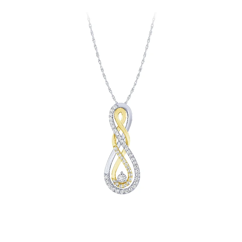 Polished name necklaces-14K 1/2Ct Diamond Fashion Pendant