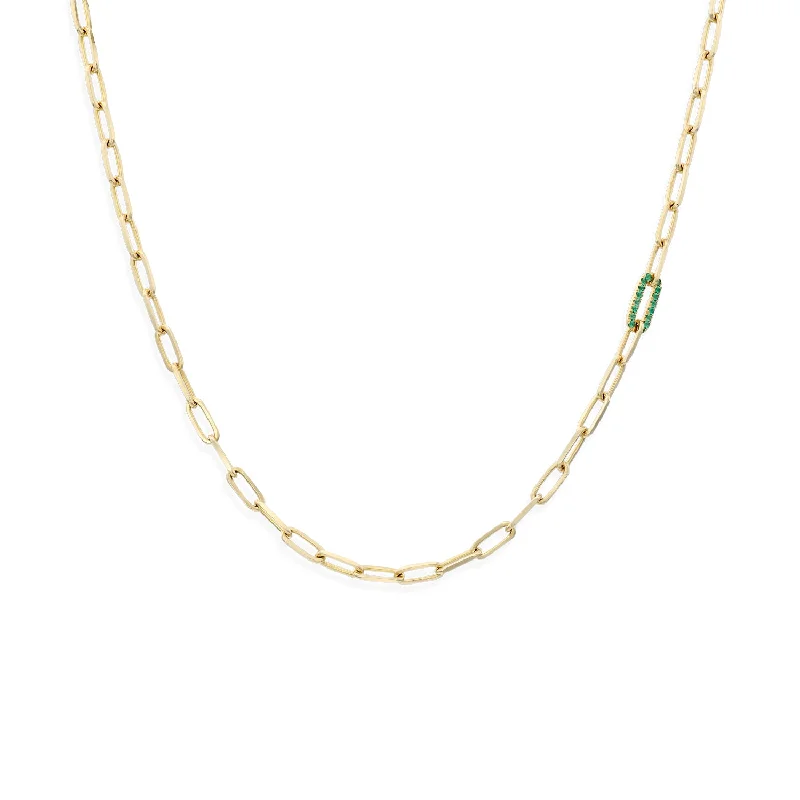 Regal diamond necklaces-Staples Necklace Emerald