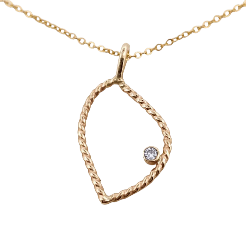 Heavy bib necklaces-New Leaf | 14K Gold Diamond Necklace