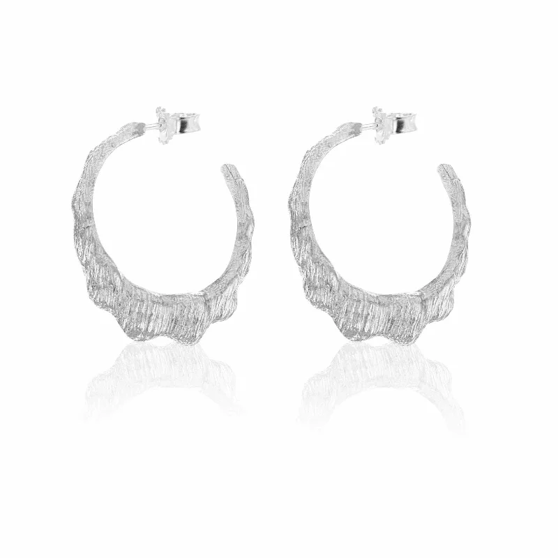 Creation Silver Hoops