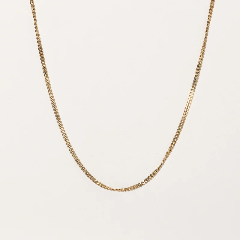 Spinel necklaces-10k Yellow Gold Curb Link Chain | 28" |