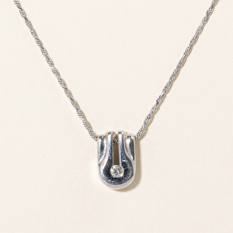 Spirit eye necklaces-Diamond Pendant Necklace | 0.07ct | 16" |