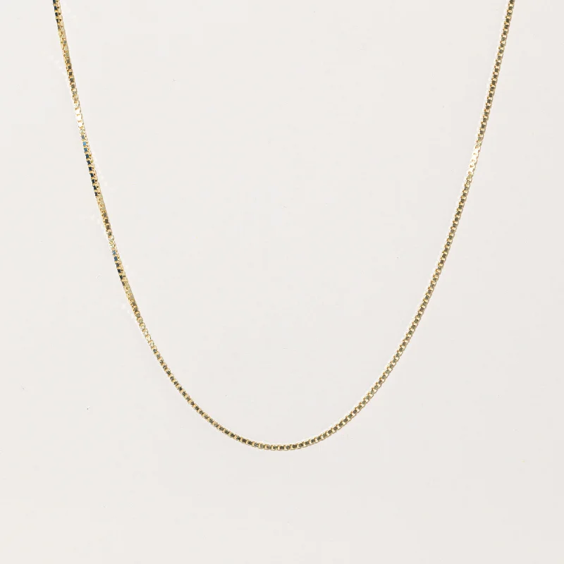 Twist knot necklaces-10k Yellow Gold Box Link Chain | 20" |